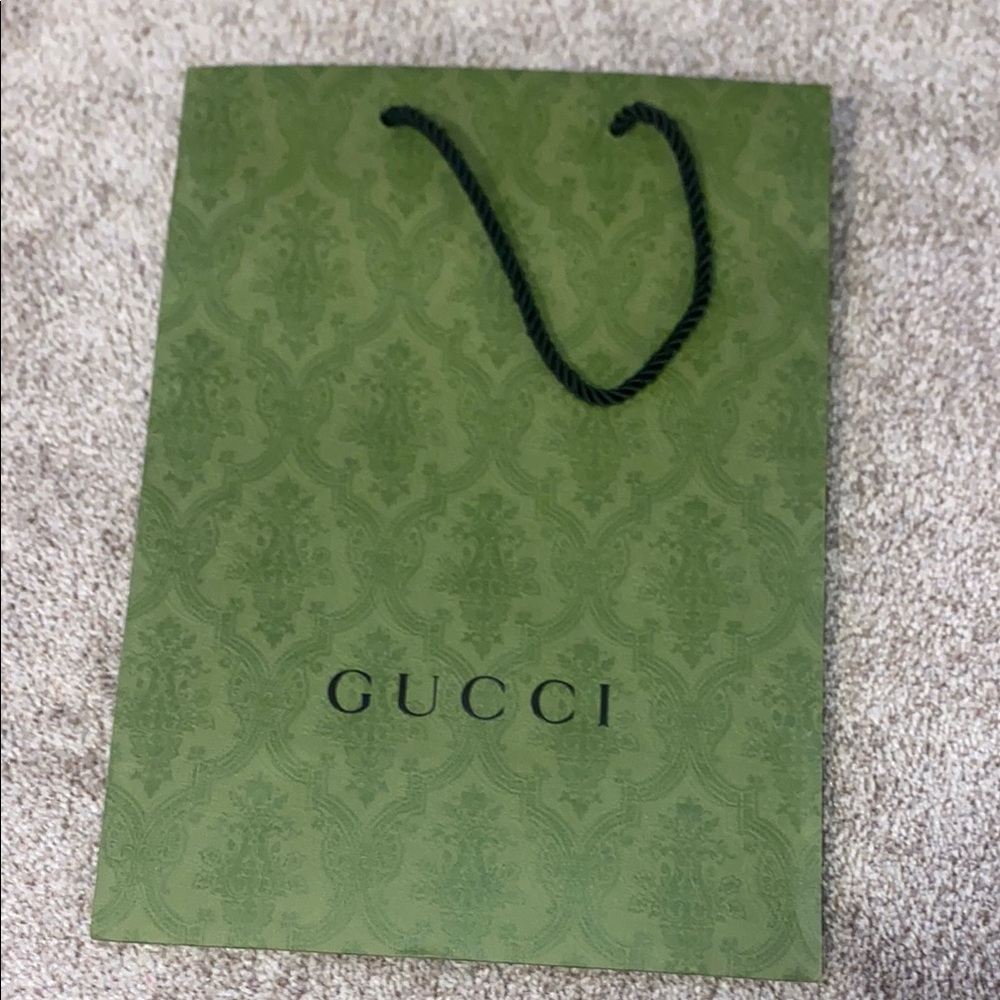 Gucci Patterned Green Shopping Bag